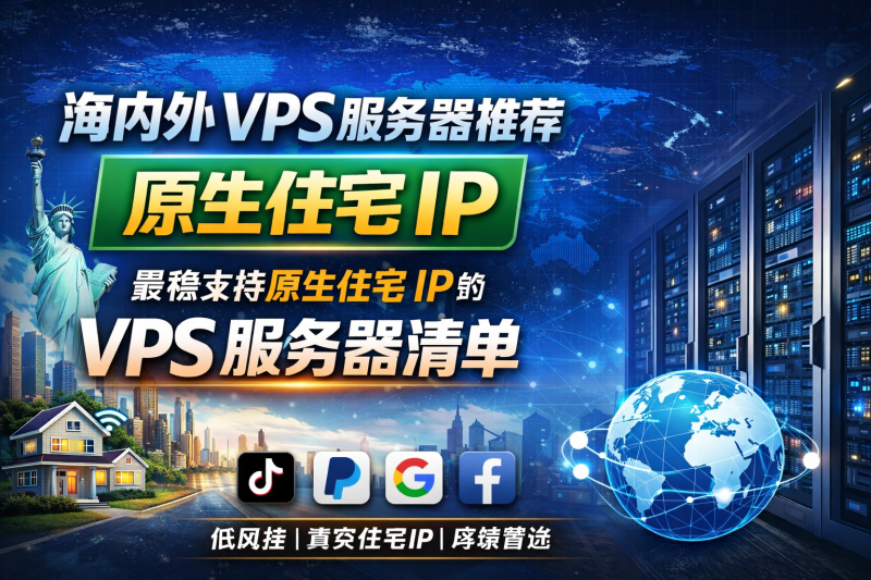 跨境必备 VPS 推荐｜国内可用｜海外原生 IP 环境