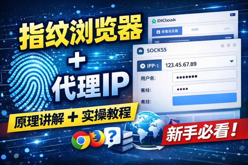 DICloak 指纹浏览器全教程：从原理到实操，指纹浏览器 + 代理IP防关联完整指南 - 智创宝库不同业务场景下，指纹浏览器 + IP 的最佳搭配方案（DICloak 实战参考）-智创宝库