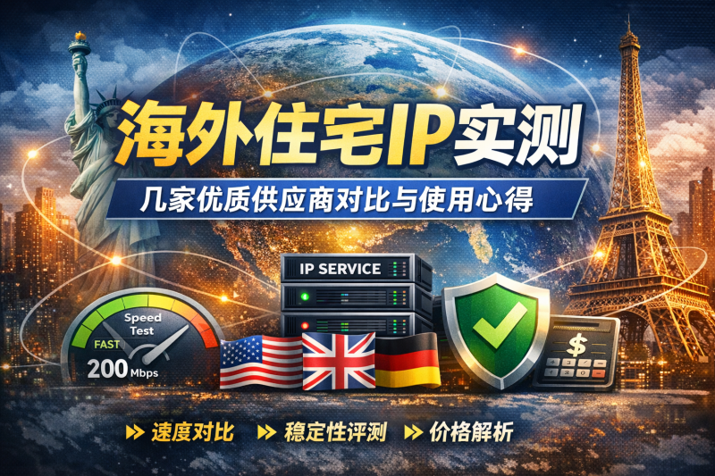 海外住宅IP实测｜几家优质供应商对比与使用心得 - 智创宝库跨境账号必备｜精选稳定高速的海外住宅IP推荐-智创宝库