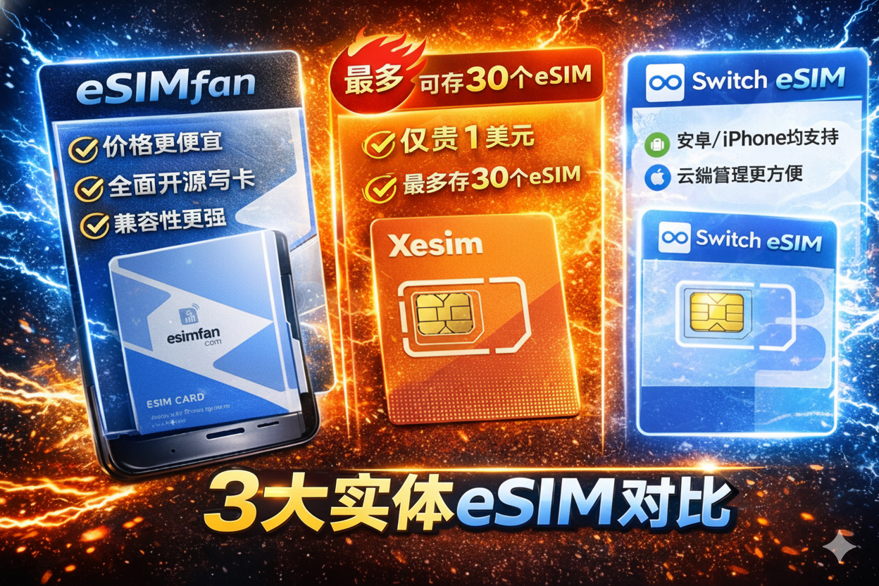 实体 eSIM 怎么选？eSIMfan 兼容性、价格、使用体验全解析